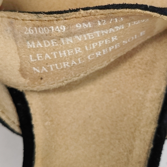 CLARK'S ORGINALS  Ankle Strap Natural Crepe Heels Women's Leather Wedges Size 9M - Picture 10 of 10